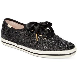 Kate Spade Black Glitter Keds